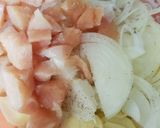 Csirkemelles rakott krumpli recept fázis 2 fotója