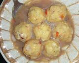A picture of step 4 of Yam balls.