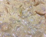 A picture of step 5 of BBQ rice.
