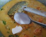 A picture of step 4 of Malai prawn.