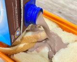 Foto langkah ke 2 dari resep Milkbath Cokelat Roti Tawar.