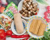 Hình bước làm 1 của món Mì Ý Spaghetti Xốt Nấm Chay