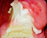 A picture of step 9 of Mango vanilla mixed fruti jam Curd ice cream.