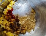 A picture of step 1 of Crispy Corn 🌽 with fried Garlic 🧄.