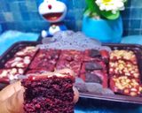 Foto langkah ke 10 dari resep BROWNIES RED VELVET ♥.