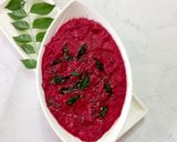A picture of step 5 of Beetroot coconut chutney.