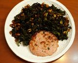 Foto del paso 3 de la receta Habas de soja germinada con kale y hamburguesa de pollo