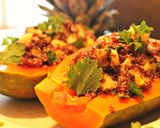 A picture of step 11 of Tropical Quinoa Papaya Boats.