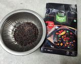 A picture of step 1 of Black rice payasam(kheer).