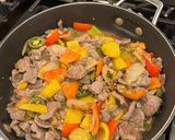 A picture of step 5 of Classic Chinese Pepper Steak.