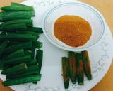 A picture of step 2 of Grilled Stuffed Okra (Bhindi).