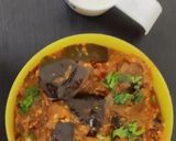 A picture of step 8 of Curd brinjal gravy.