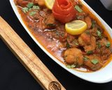 A picture of step 4 of Prawn karhai.
