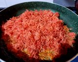 A picture of step 1 of Layered Gajar ka Halwa.