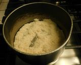 A picture of step 3 of Pall payasam with almond milk, rice dumplings, (Paal kozhukattai in Tamil).