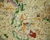 A picture of step 2 of Chinese fried rice.