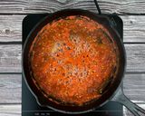A picture of step 2 of Strapatsada (Greek Eggs with Tomatoes).