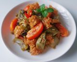 Hình bước làm 3 của món Da HEO quay xào dưa cải chua