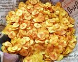 A picture of step 3 of Nandaba chips (raw banana).