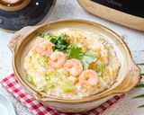 Foto langkah ke 4 dari resep Bubur Labu Udang Rice Cooker.