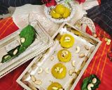A picture of step 5 of Aam sandesh (Mango sandesh).