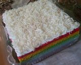 Foto langkah ke 8 dari resep Rainbow cake ekonomis,anti gagal.