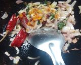 A picture of step 4 of Idli upma.
