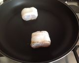 A picture of step 8 of Monkfish with Lardo and Burrata with Chicory Salad.