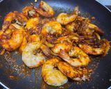 A picture of step 4 of Mashed Sweet Potato and Mozzarella with Asian Style Prawns.