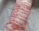 Aszalt gyümölcsös, baconbe tekert csirkemell recept fázis 7 fotója