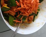 A picture of step 1 of Raw Mango carrot green chili garlic pickle.