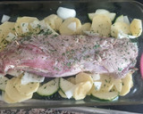 Foto del paso 9 de la receta: Solomillo relleno de calabacín, provolone, huevo duro y manzana