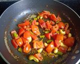 A picture of step 1 of Jain Matar Paneer.
