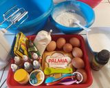 Foto langkah ke 1 dari resep Bolu Rainbow Kukus 7 Telur.