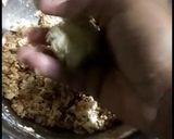 A picture of step 3 of Daliya Raw Banana Crispies.