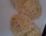 A picture of step 2 of Flat multiseed Bread, with Ham,Spinach, Tomato & Soft Cheese.