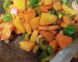 A picture of step 2 of Potato & Capsicum Subji.