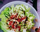 Hình bước làm 1 của món Xà lách trộn cay kiểu hàn