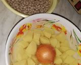 Fehérbableves eperlevél tésztával recept fázis 1 fotója