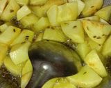 A picture of step 1 of Potato Beans.