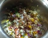 A picture of step 3 of Cheesy corn cone.