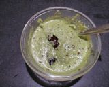 A picture of step 3 of Coconut peanut chutney.