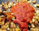 Foto del paso 6 de la receta: Noodles de arroz con salsa de berenjena y guisantes