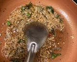 A picture of step 3 of Raw Banana Poriyal.