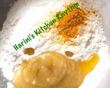 A picture of step 1 of Til ka pooran poli.