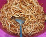 Foto langkah ke 3 dari resep Spaghetti Brulee aka Spageti Panggang.