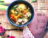 Hình bước làm 3 của món Canh Đu Đủ Hầm Xương Đuôi Heo