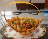 A picture of step 3 of Mini idli chaat.