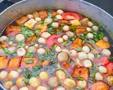 Hình bước làm 4 của món Bún riêu chay