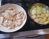 Foto del paso 2 de la receta: Pollo al verdeo plus con papas a la crema